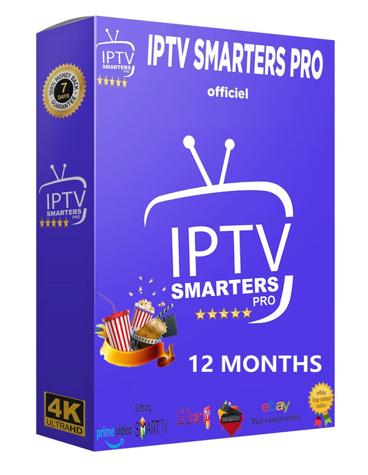 Subscription 12 Month IPTV SMARTERS PRO / ABONNEMENT SMARTERS PLAYER LITE 12 MOI