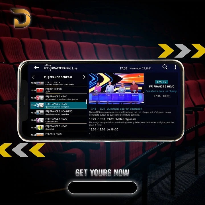 Premium IPTV Subscription – 12 Mois + (Customer Service)