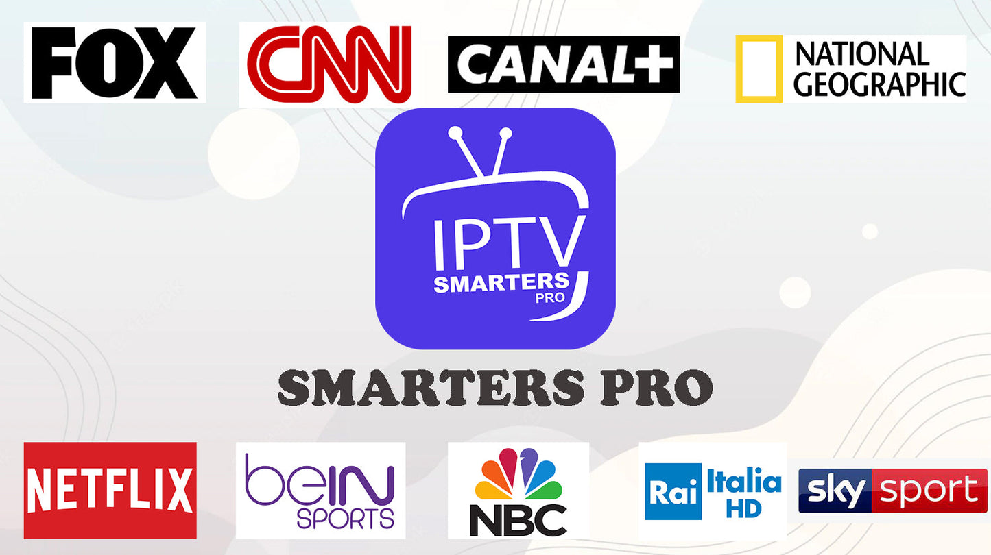 Subscription 12 Month IPTV SMARTERS PRO / ABONNEMENT SMARTERS PLAYER LITE 12 MOIS