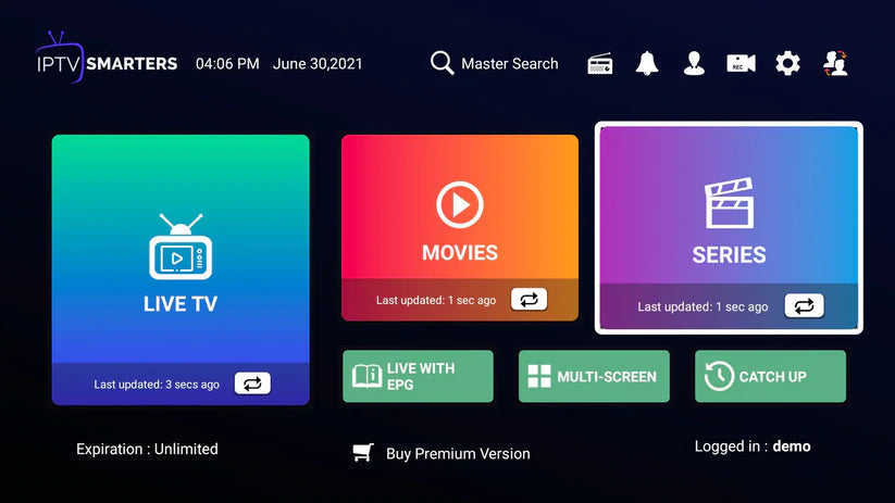 iptv smarters pro - box android